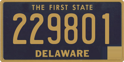 DE license plate 229801