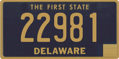 DE license plate 22981