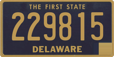 DE license plate 229815