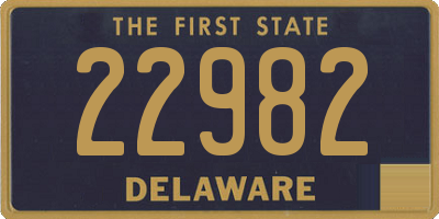 DE license plate 22982