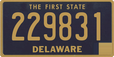 DE license plate 229831