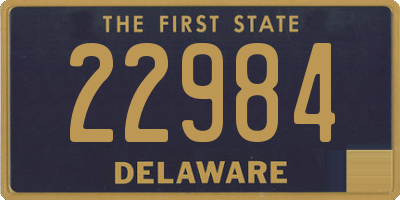 DE license plate 22984