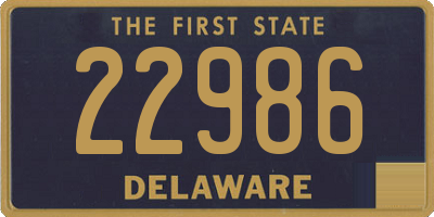 DE license plate 22986