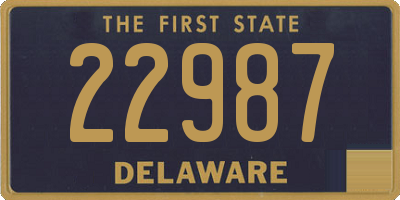 DE license plate 22987