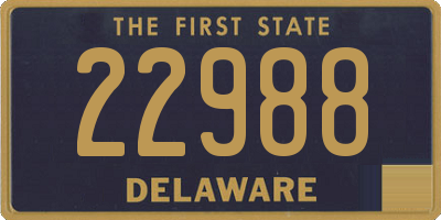 DE license plate 22988