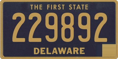 DE license plate 229892