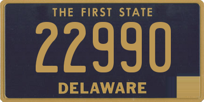 DE license plate 22990