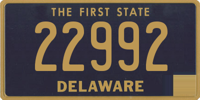 DE license plate 22992