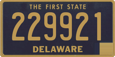 DE license plate 229921