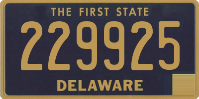 DE license plate 229925