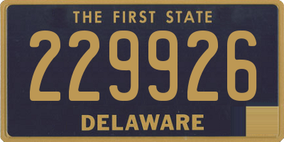 DE license plate 229926