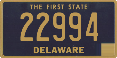 DE license plate 22994