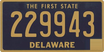 DE license plate 229943