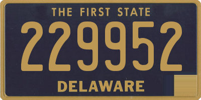 DE license plate 229952