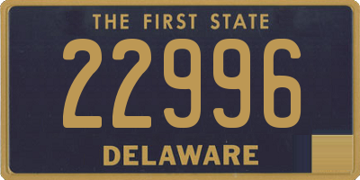 DE license plate 22996