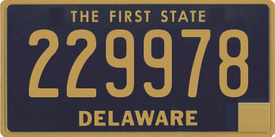 DE license plate 229978