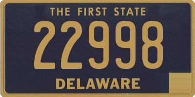 DE license plate 22998