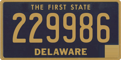 DE license plate 229986