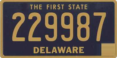 DE license plate 229987