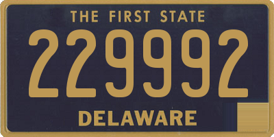 DE license plate 229992