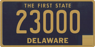 DE license plate 23000