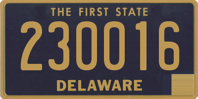 DE license plate 230016