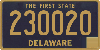DE license plate 230020