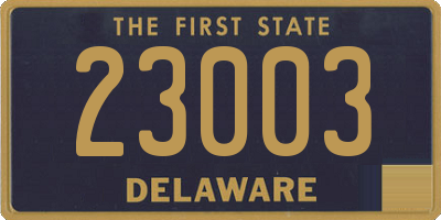 DE license plate 23003