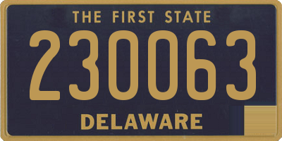 DE license plate 230063