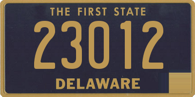 DE license plate 23012