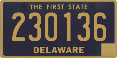 DE license plate 230136