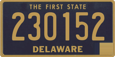 DE license plate 230152