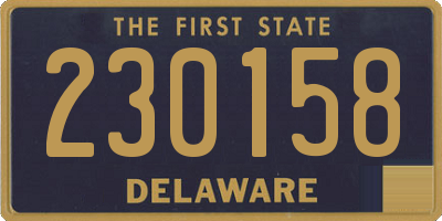 DE license plate 230158