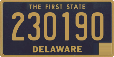 DE license plate 230190
