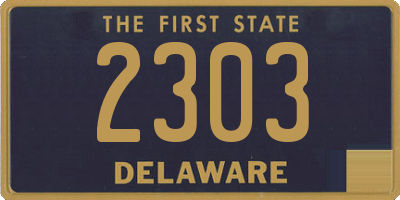 DE license plate 2303
