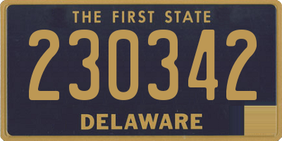 DE license plate 230342