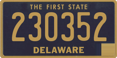 DE license plate 230352