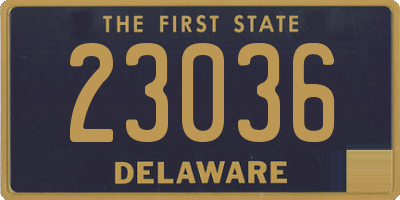 DE license plate 23036