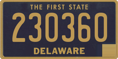 DE license plate 230360