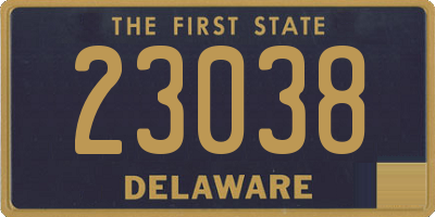 DE license plate 23038