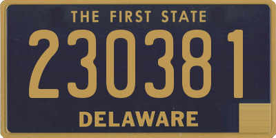 DE license plate 230381