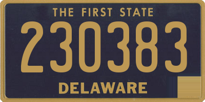DE license plate 230383