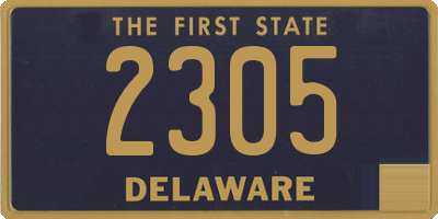 DE license plate 2305