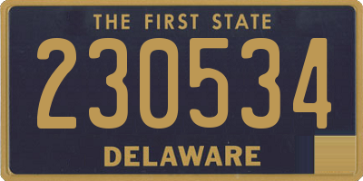 DE license plate 230534