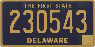DE license plate 230543
