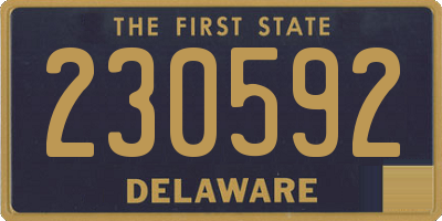 DE license plate 230592