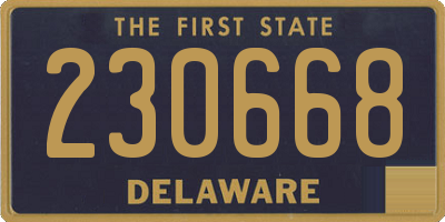 DE license plate 230668