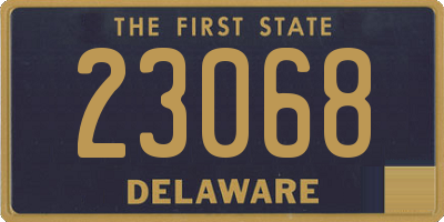 DE license plate 23068