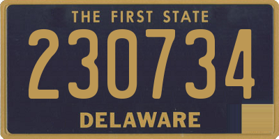 DE license plate 230734