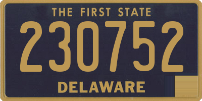 DE license plate 230752